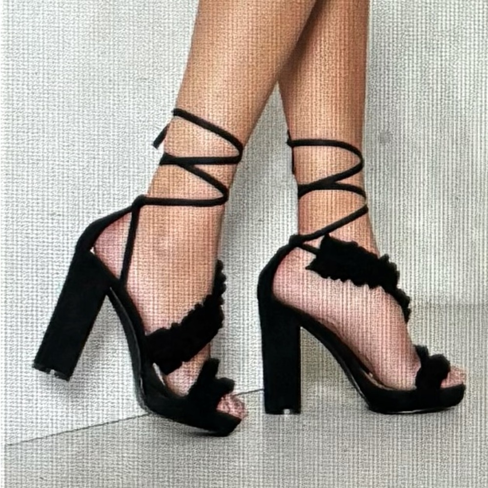 Nasty Gal Platform Heels Black women size 7